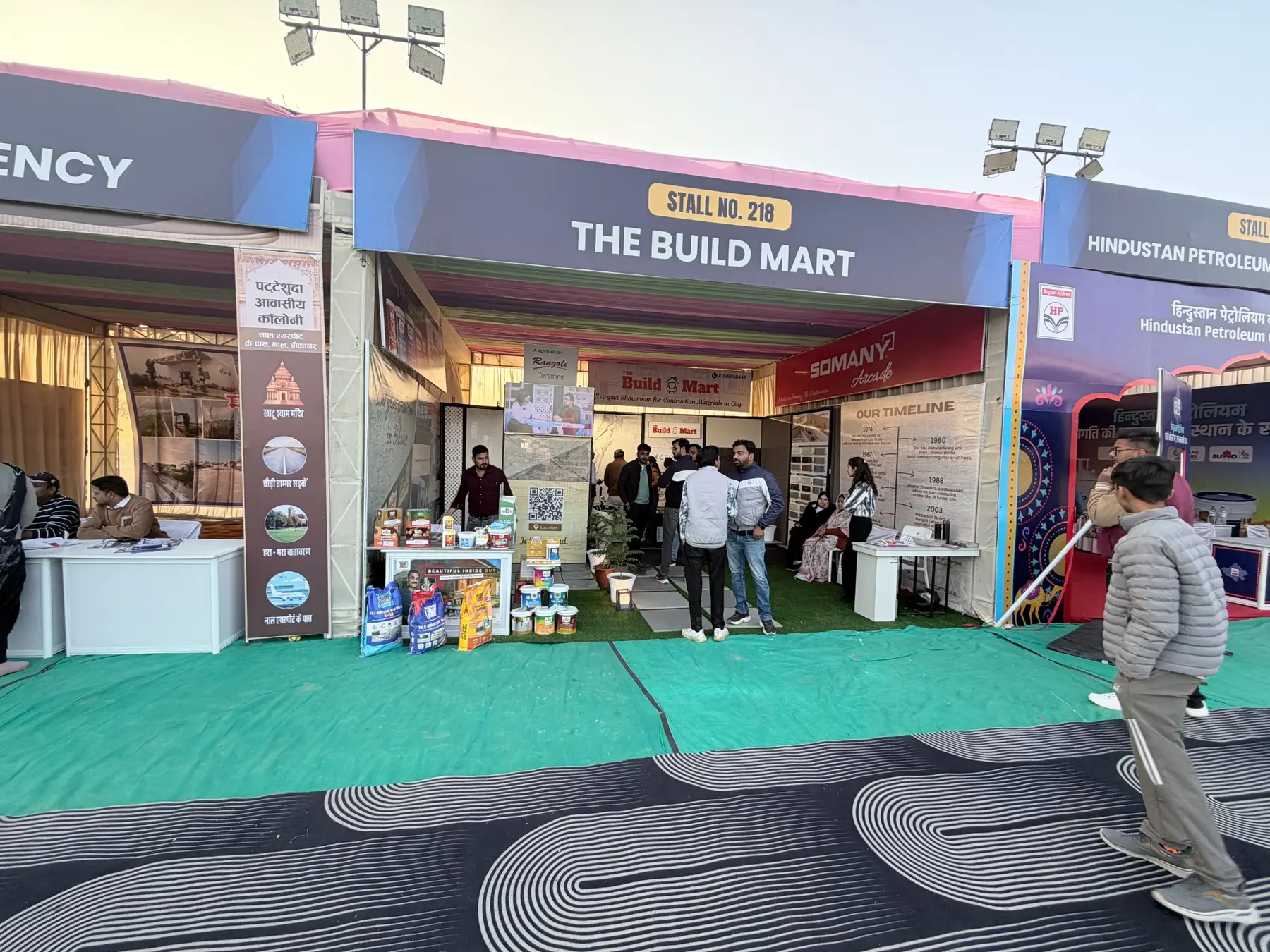 The Build Mart exhibition stall welcoming visitors at the Bikaner Jila Udyog Sangh trade fair