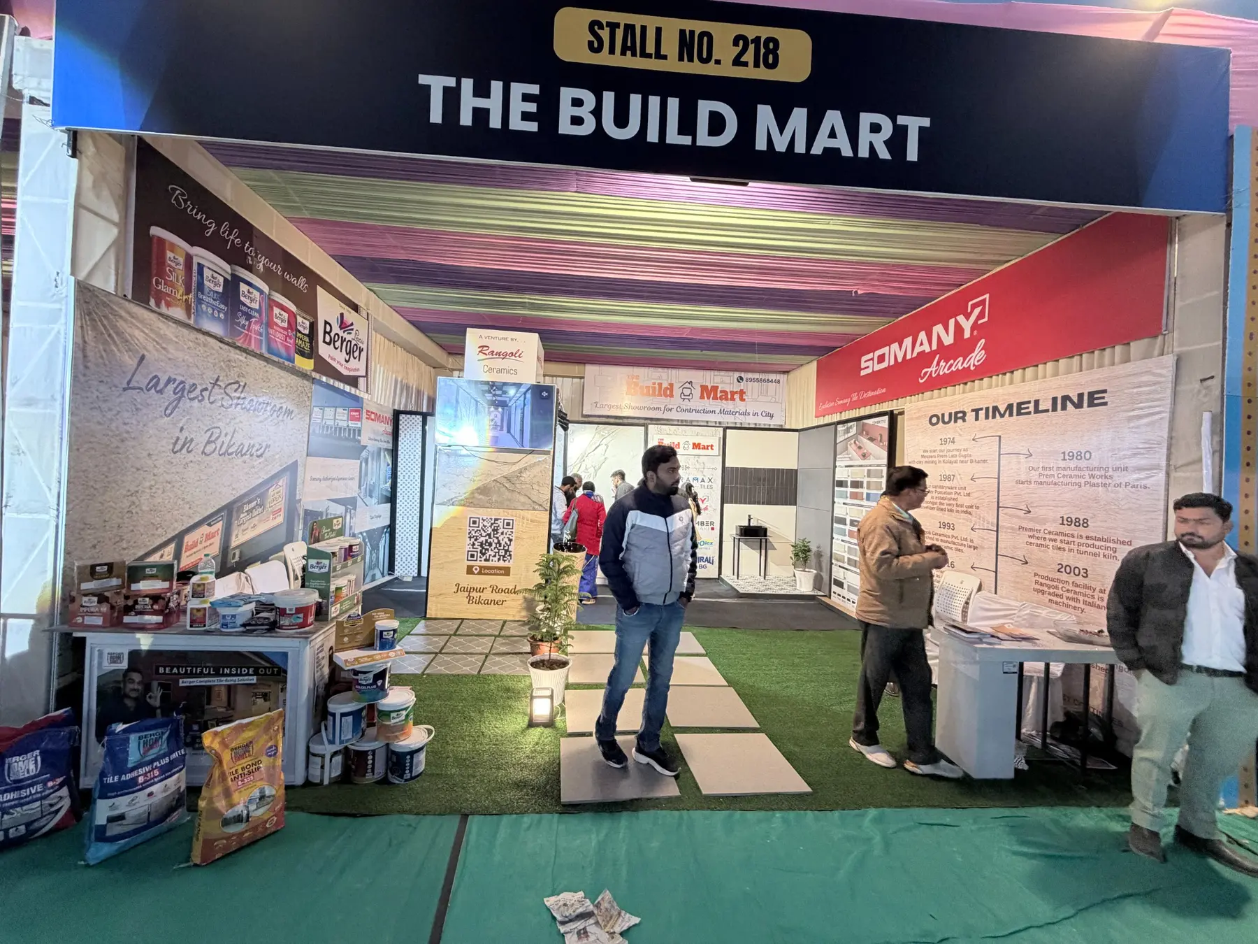 Evening visitors viewing The Build Mart exhibition at the Bikaner Jila Udyog Sangh fair