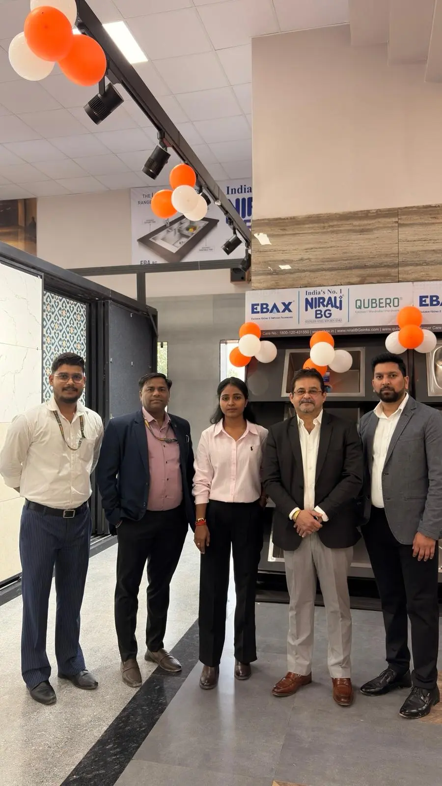 Guests and team members at the Plumber Bathware inauguration in The Build Mart showroom