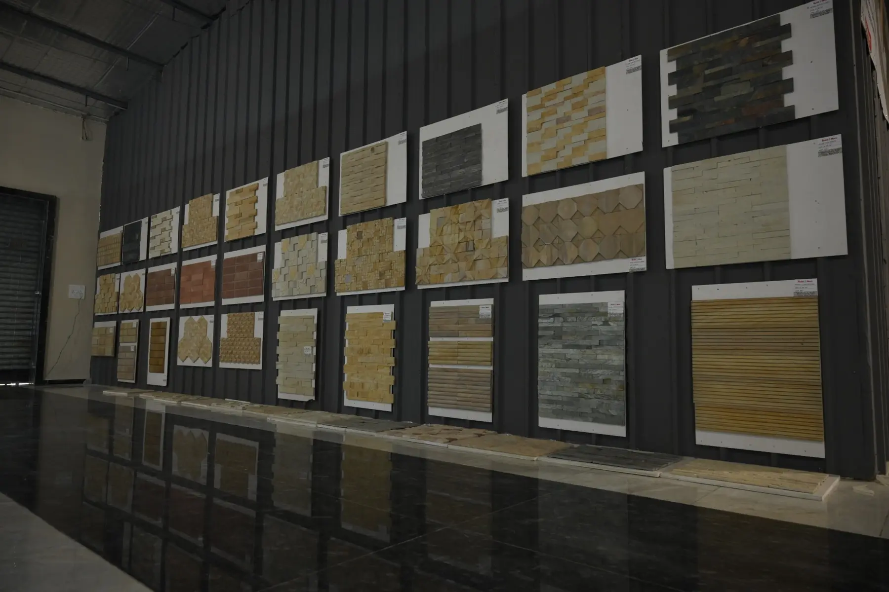 Natural stone and material display representing The Build Mart group’s beginnings with earth and minerals