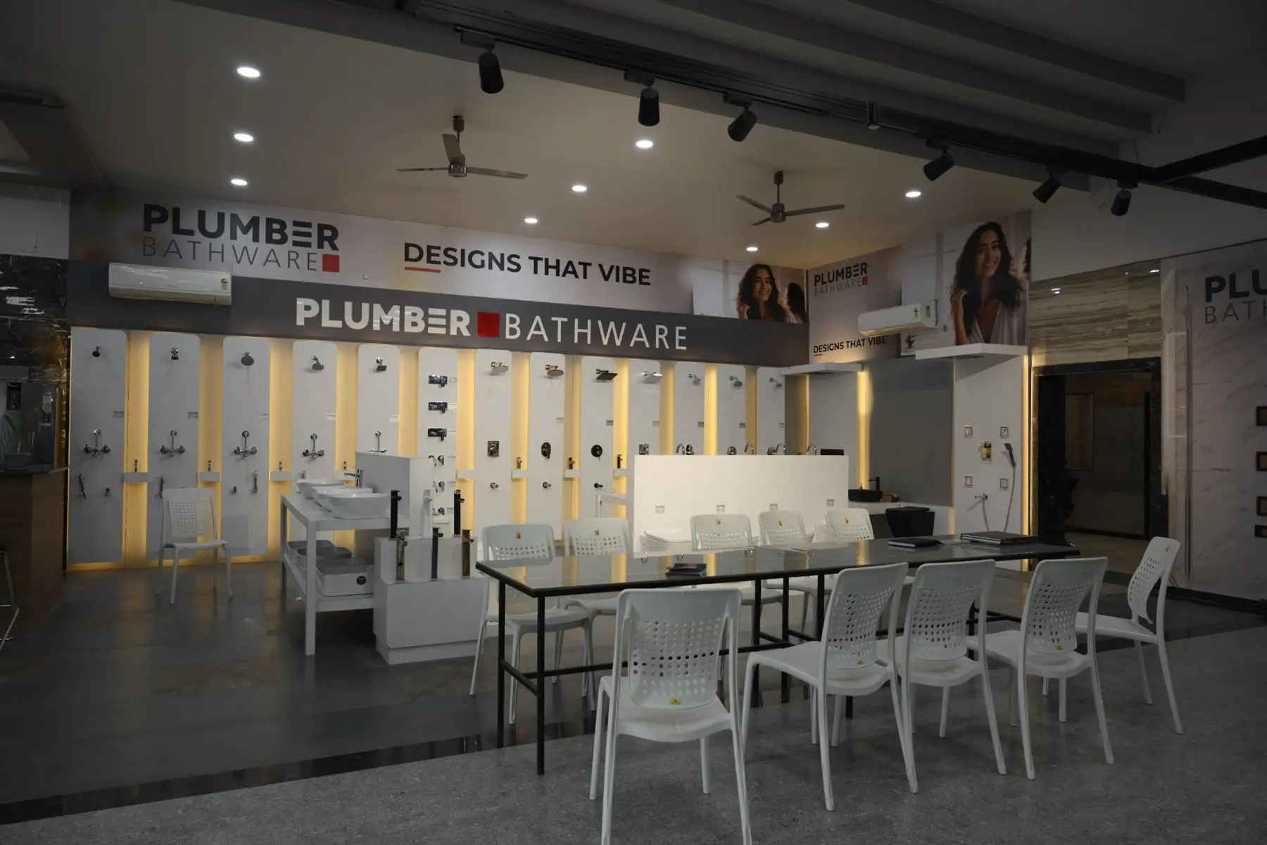 Illuminated Plumber Bathware faucet and sanitaryware studio at The Build Mart Bikaner