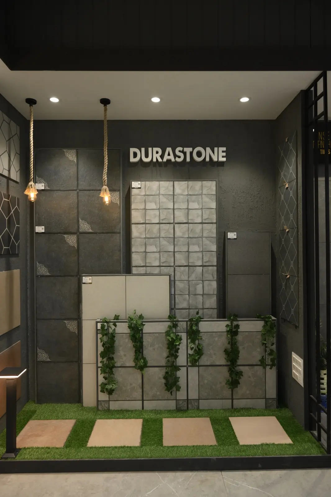 Somany Durastone outdoor tile and garden application display