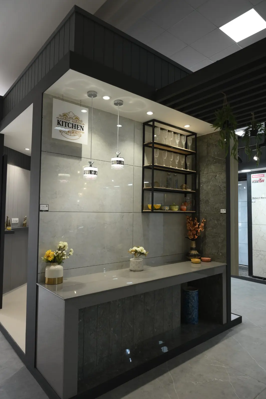 Somany tiled kitchen counter concept inside The Build Mart